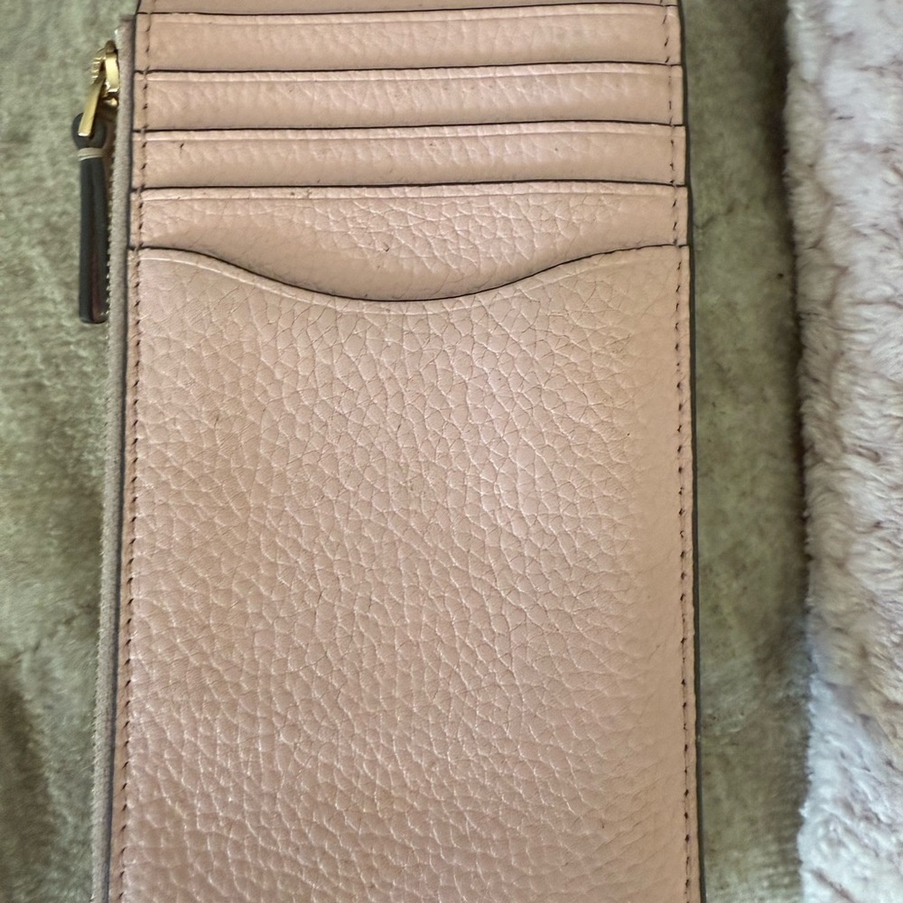 Tory Burch Pink Leather Card Holder